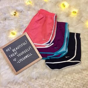 3 Nike Running Shorts Pink, Purple, Black {XS}